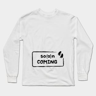 Soon coming & gender revealing pregnancy announcement Long Sleeve T-Shirt